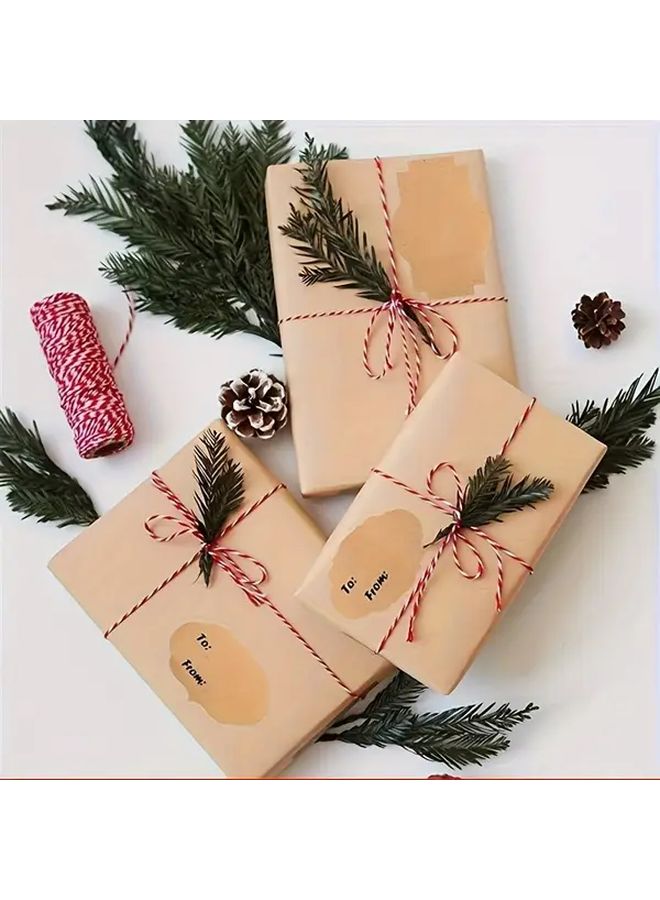 500 Self Adhesive Gift Labels Roll Elegant Gold White Stickers for Jars Bottles Crafts Food Jewelry Packaging - Image 2