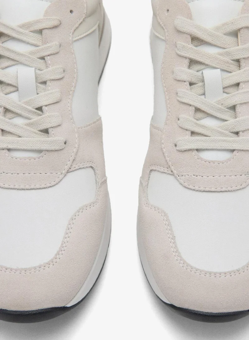 Mango Man  Leather mixed sneakers for Men | Best Price UAE