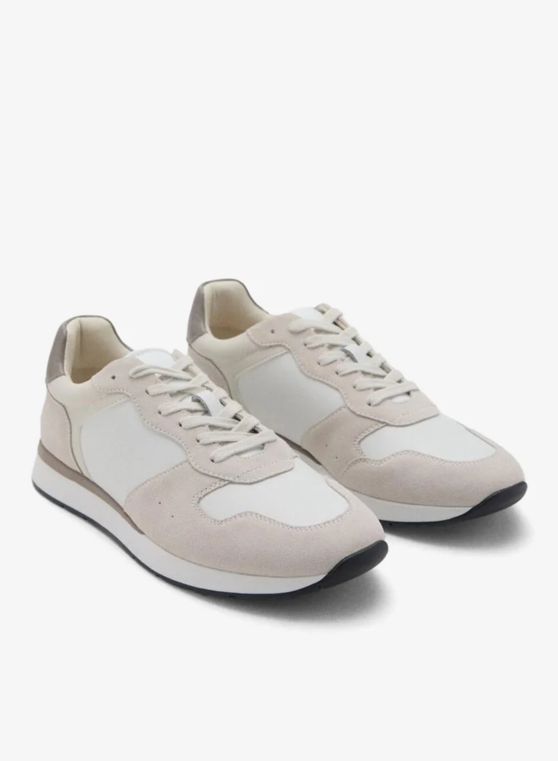 Mango Man Leather mixed sneakers