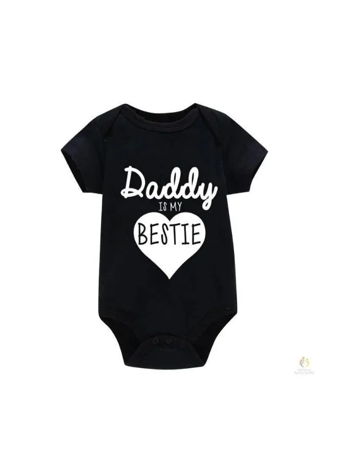 Matching Family Outfits Funny Baby Romper with Quote – “Cute Like Mommy, Smelly Like Daddy” Pink Baby Girl Bodysuit – Soft Cotton Newborn Baby Clothes – Cute Baby Onesie – Baby Shower Gift Girl