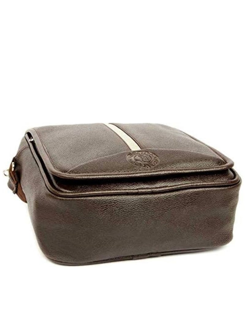 Bagneeds Crossbody Synthetic Leather Unisex Sling Bag for Multi-Purpose use | Brown |  - Image 5