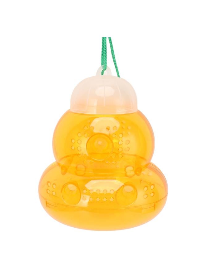Bee Traps Waterproof Plastic Wasp Catcher 6 Entrances Yellow Jacket Bee Traps Repellent for Gardens Orchards Farms Orange