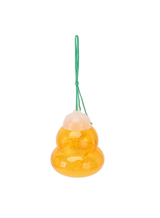 Bee Traps Waterproof Plastic Wasp Catcher 6 Entrances Yellow Jacket Bee Traps Repellent for Gardens Orchards Farms Orange