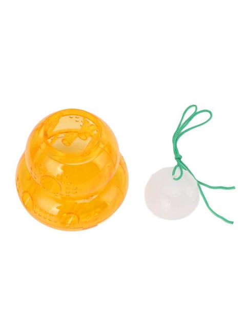 Bee Traps Waterproof Plastic Wasp Catcher 6 Entrances Yellow Jacket Bee Traps Repellent for Gardens Orchards Farms Orange