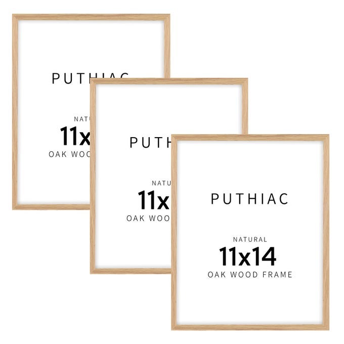 11X14 OAK WOOD PICTURE FRAME MINIMALIST 11X14 FRAME WOOD FOR WALL ART DECOR 11X14 NATURAL SOLID WOOD POSTER FRAMES FOR WALL ART PHOTO AND PRINTS3 PACK BEIGE