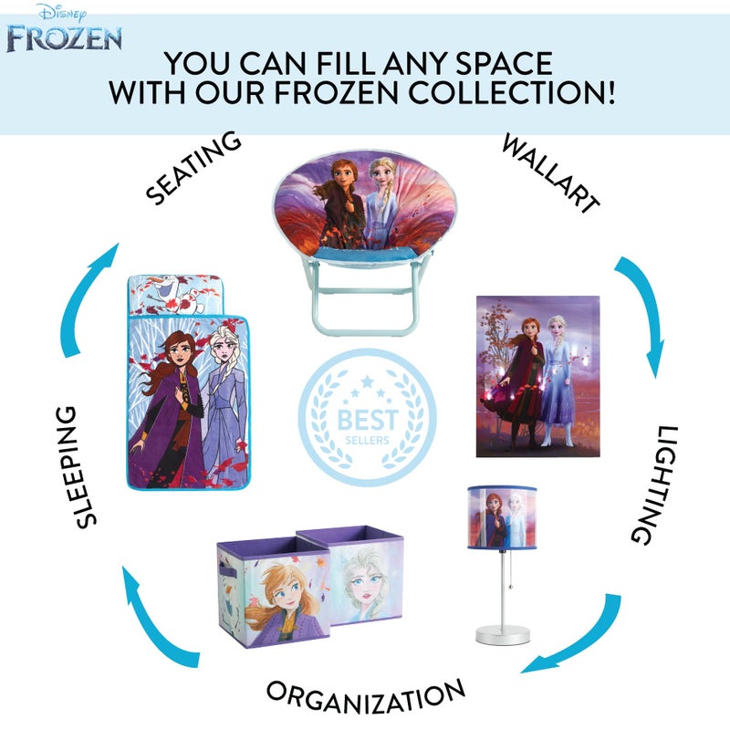 Idea Nuova Frozen 2 Pop-Up Hamper for Kids,Laundry Hamper with Anna & Elsa Design, Durable Mesh Fabric & Carry Handles, 21â€H x 13.5â€W, Collapsible Storage for Bedroom or Playroom - Image 5