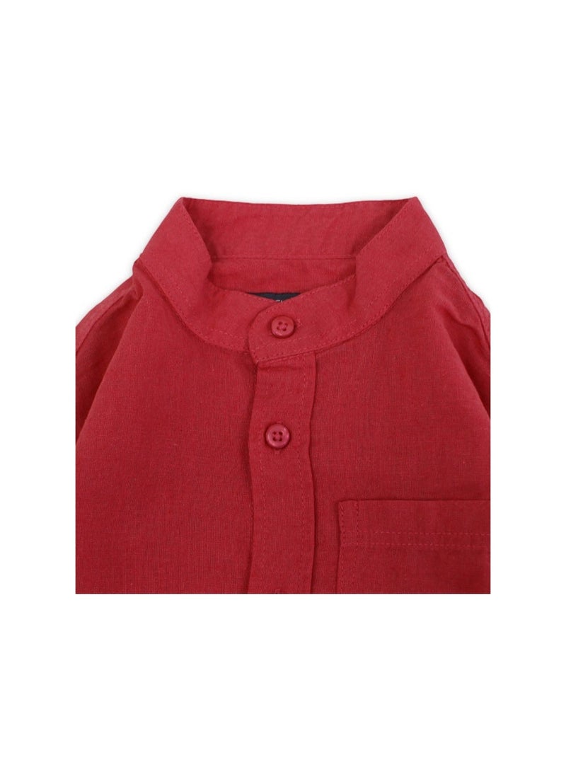 Pompelo Boys Cotton Long-Sleeved Shirt - Image 3