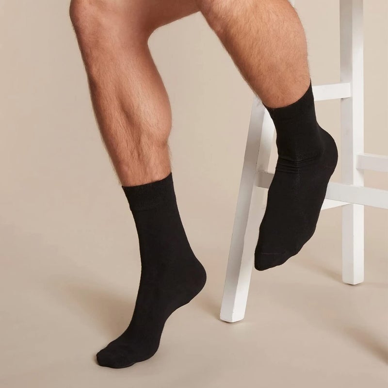 7DayOtter 98% Cotton Rich Odor Resistant Dress Socks for Business Boyfriend Casual Socks 6Pack - Image 2