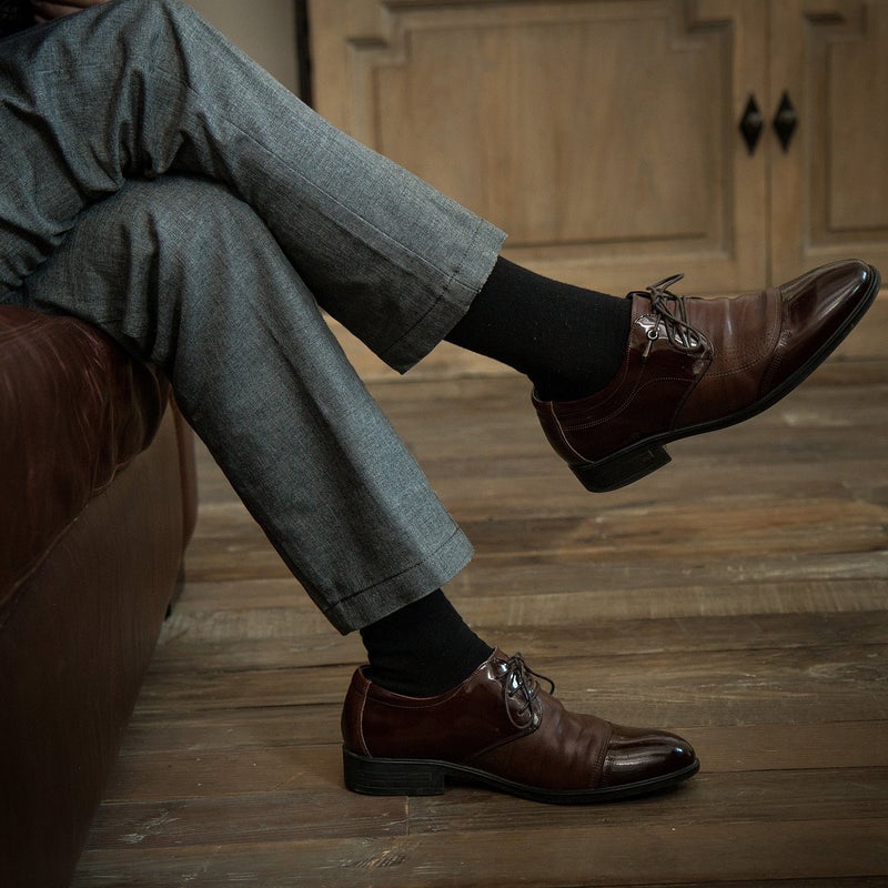 7DayOtter 98% Cotton Rich Odor Resistant Dress Socks for Business Boyfriend Casual Socks 6Pack - Image 3