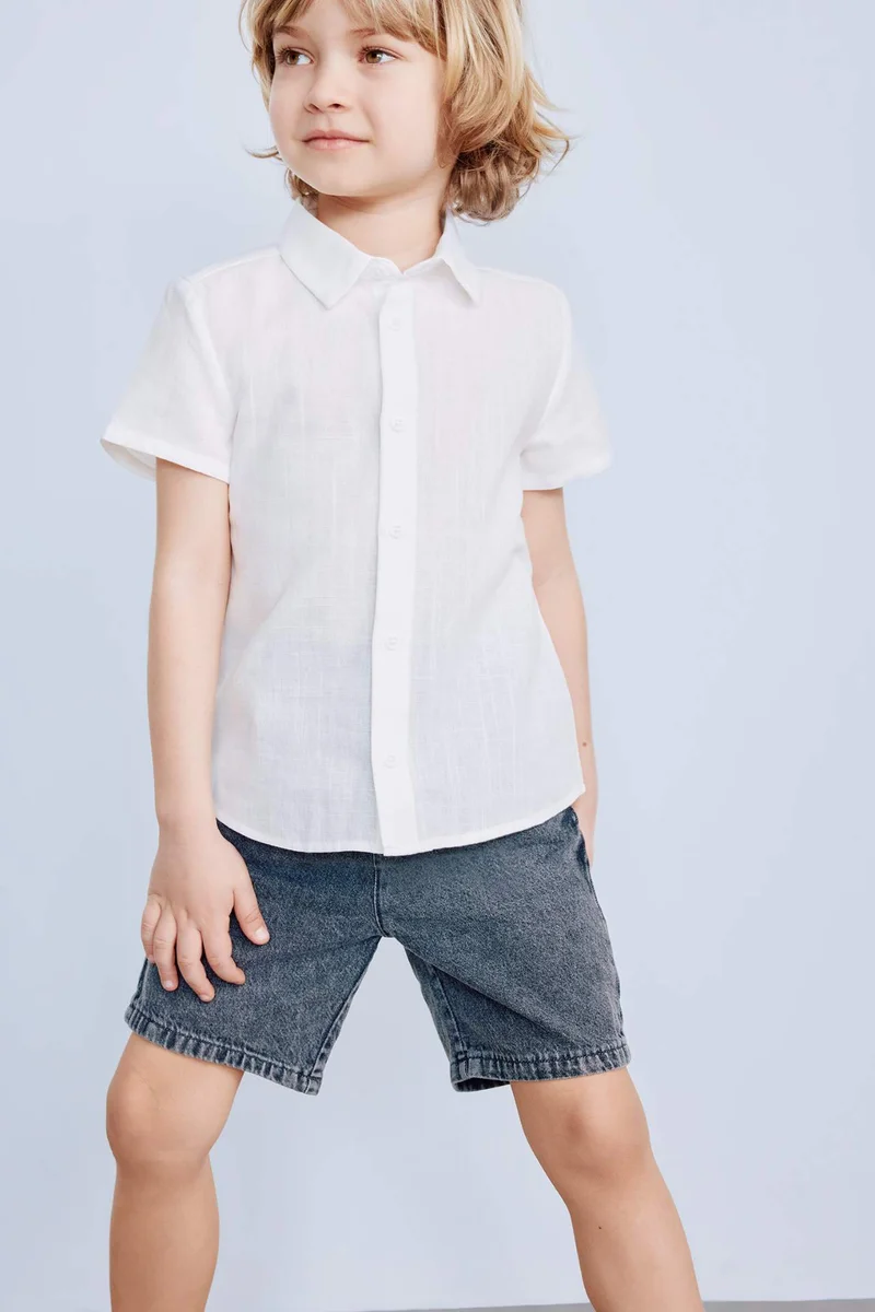 DeFacto Baby Boy Basic Flexible Waist Denim Shorts