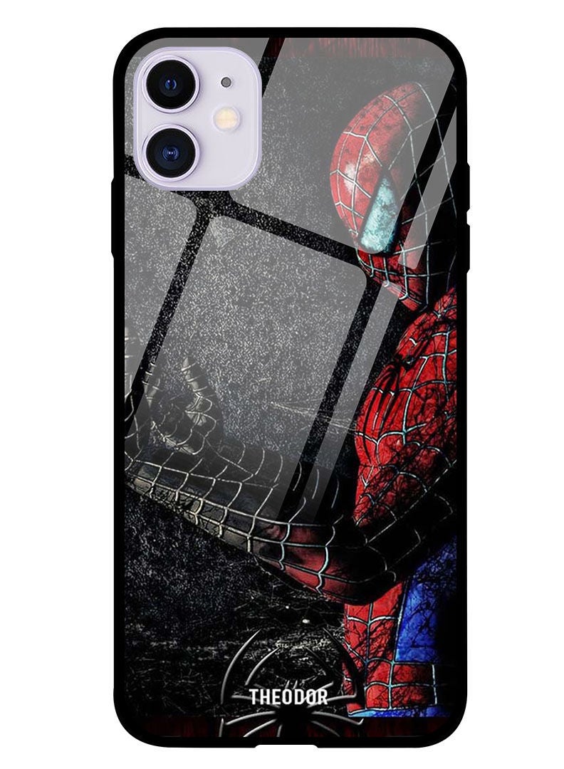 Theodor Protective Tempered Glass Case Cover IPHONE 12 6.1  Spider Man - Image 1
