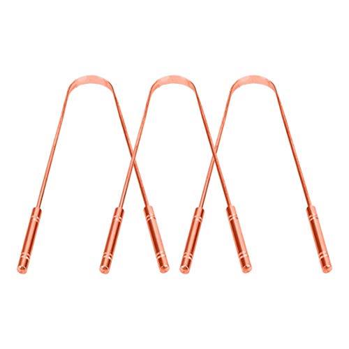 NURPI Copper Premium Design Tongue Cleaner Pack of 3, Durable Copper Material, Ergonomic Handle for Daily Oral Hygiene - Image 1