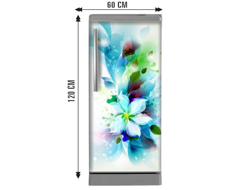DivineDesigns Purples Flowers Fridge Sticker | Wall Sticker for Living Room/Bedroom/Office and All Decorative Stickers - Image 2