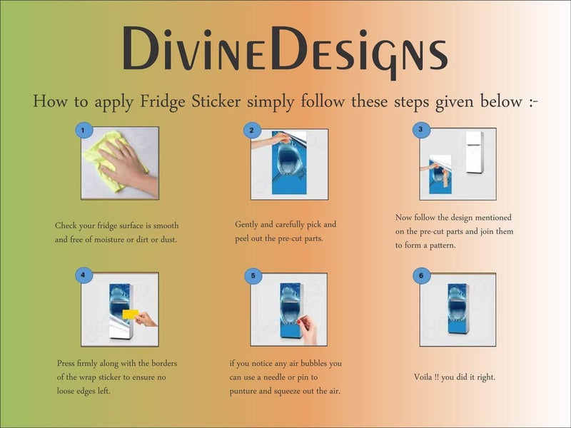 DivineDesigns Purples Flowers Fridge Sticker | Wall Sticker for Living Room/Bedroom/Office and All Decorative Stickers - Image 4