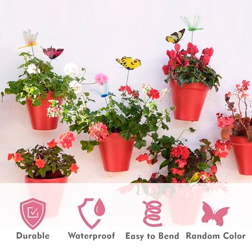 CAMATET 80 Pcs Decorative Butterfly Garden Stakes, 11.4 inch Waterproof Butterfly Picks for Flower Bouquet Arrangements, Colorful Plant Stick Kit Decorations for Patio Yard Pot (Multicolor) - Image 4
