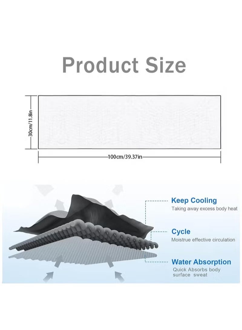 BESTPEAK Cooling towel, cool and dry towel in summer, suitable for cycling, yoga, running, fitness enthusiasts 30x100cm - Image 3