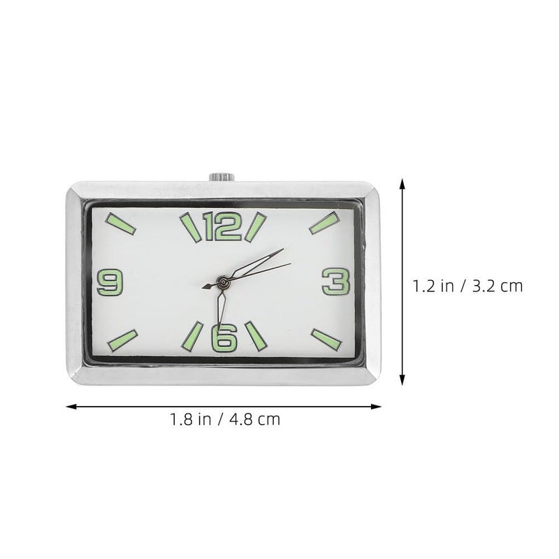 2 Pcs Mini Car Dashboard Clock Luminous Stick On Air Vent Watch For Automotive Vent Dash Decoration - Image 3