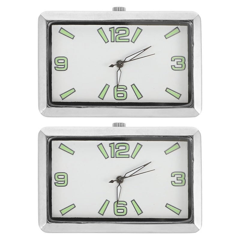 2 Pcs Mini Car Dashboard Clock Luminous Stick On Air Vent Watch For Automotive Vent Dash Decoration - Image 2