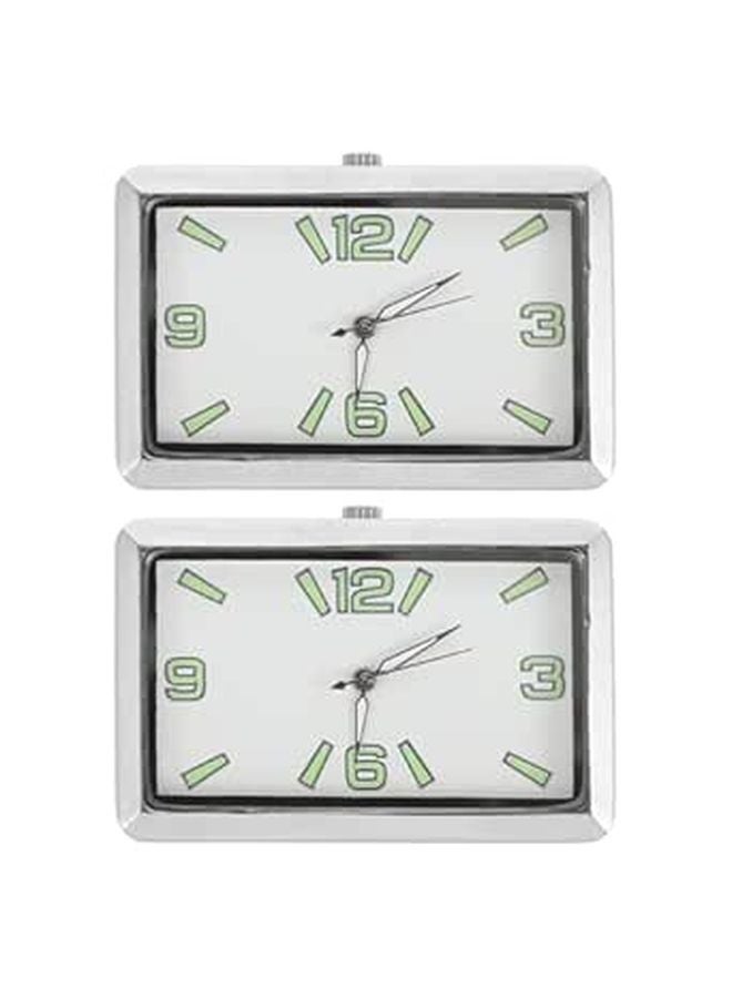 2 Pcs Mini Car Dashboard Clock Luminous Stick On Air Vent Watch For Automotive Vent Dash Decoration - Image 1