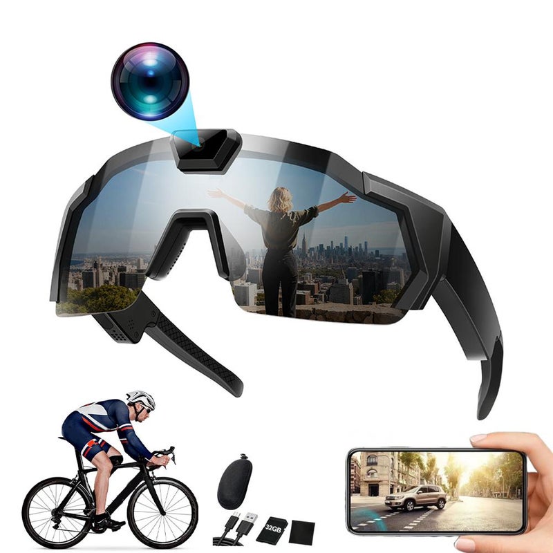 New sunglasses-style camera, DV sports recording, photo and video recording, smart outdoor cycling recorder - Image 1
