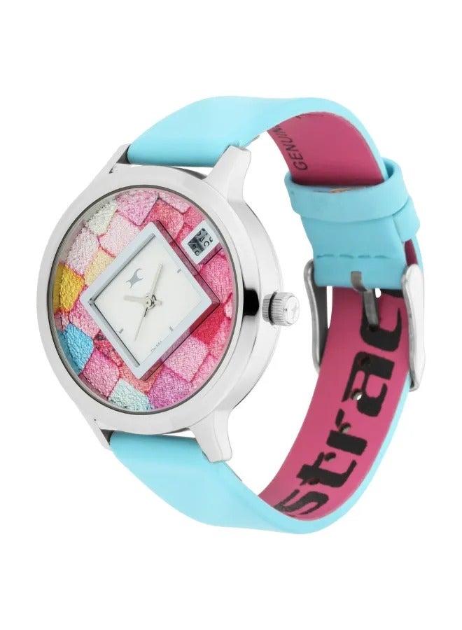 fastrack Women's Analog Round Shape Leather Wrist Watch - 6210SL01 - 43.4 Mm - Image 3