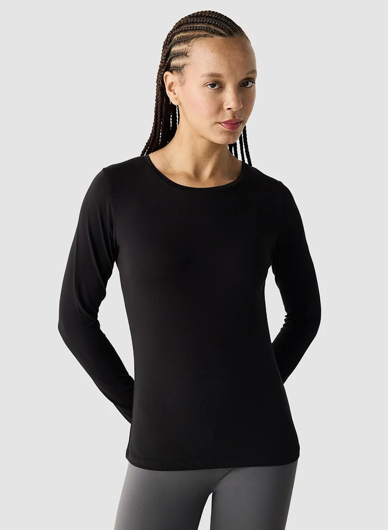 Penti Cotton Black Basic Long Sleeve T-Shirt