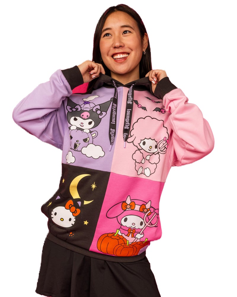 Loungefly LF Sanrio Kuromi and My Melodi Halloween Hooded Sweatshirt XL