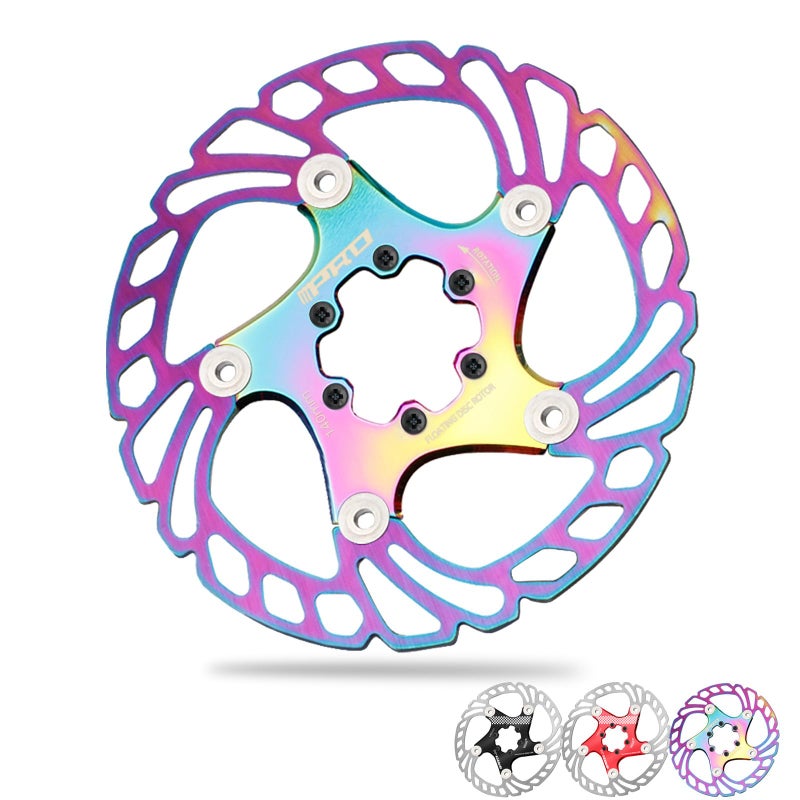 BUCKLOS IIIPRO 140mm 160mm 180mm 203mm Floating Bike Disc Brake Rotor with 6 Bolts, Mountain Bike MTB Stainless Steel Bicycle Disc Brakes Rotors for Road Bike/Ebike/BMX(Multicolour) - Image 1