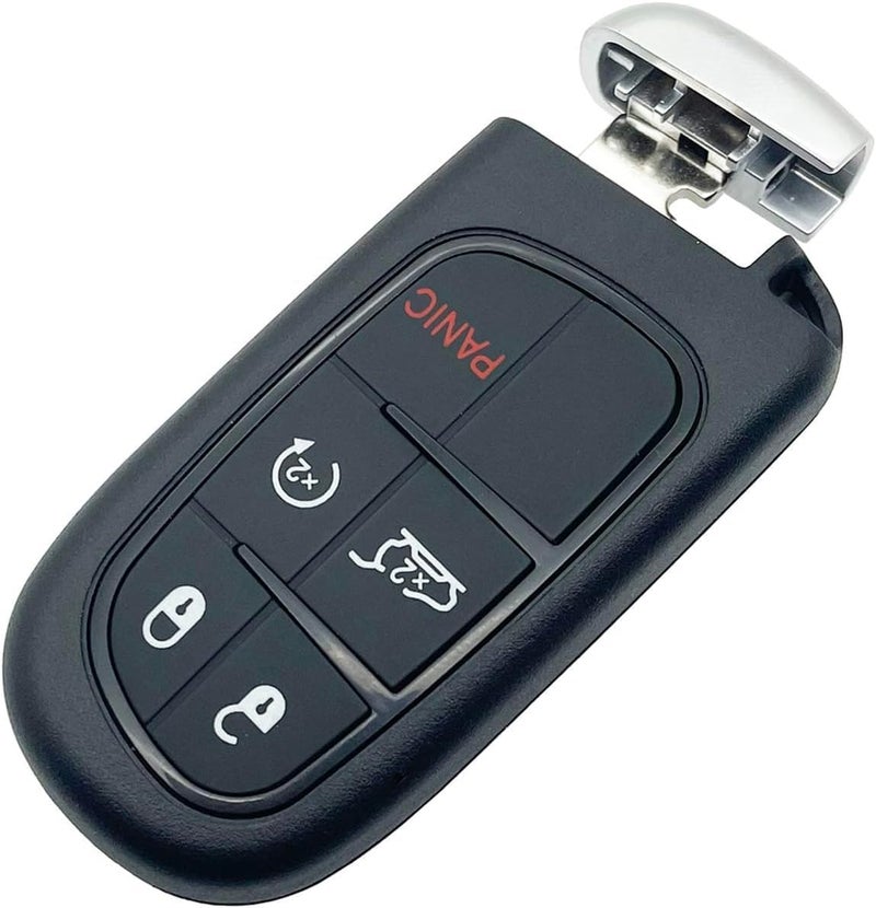 Arooma 5 Button Car Key Shell Cover for Jeep Cherokee 2014-2022, Replacement Remote Control Fob Case with Uncut Key Blade - Image 3