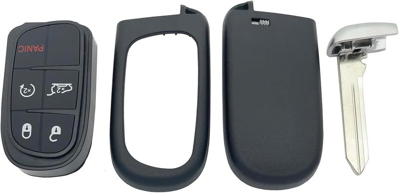Arooma 5 Button Car Key Shell Cover for Jeep Cherokee 2014-2022, Replacement Remote Control Fob Case with Uncut Key Blade - Image 4