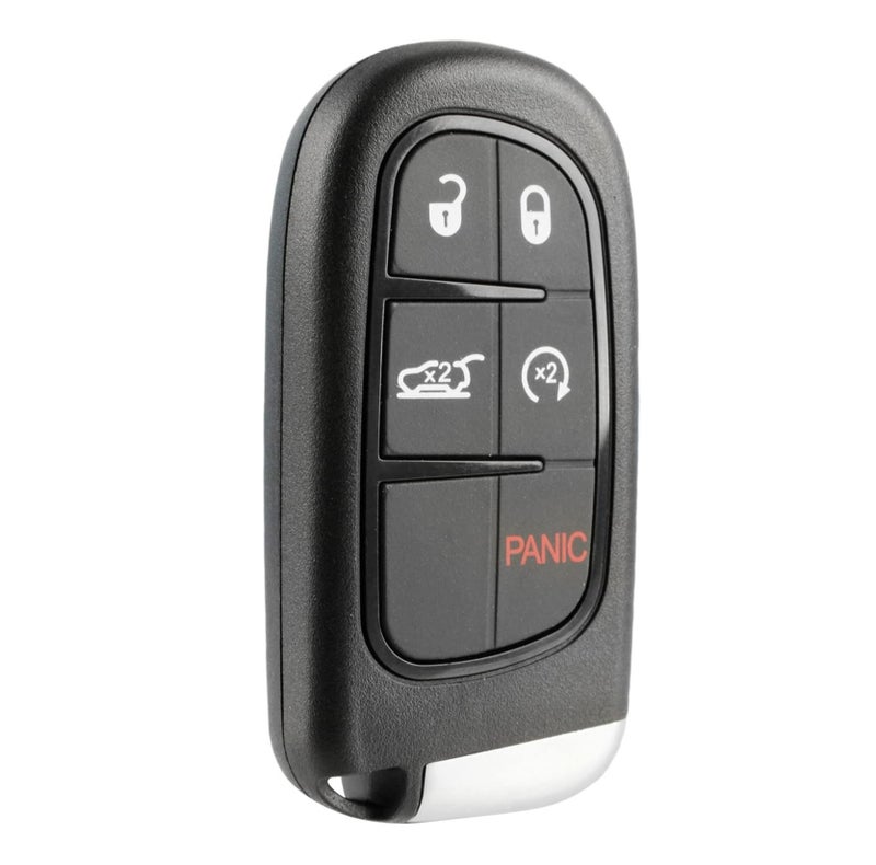 Arooma 5 Button Car Key Shell Cover for Jeep Cherokee 2014-2022, Replacement Remote Control Fob Case with Uncut Key Blade - Image 1