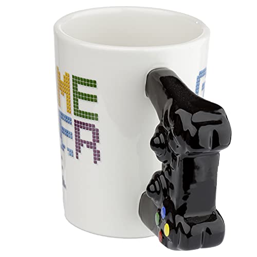 Puckator Game Over Game Controller Ceramic Shaped Handle Tea Coffee Mug - Funny Home Accessories Cute Gifts for Girlfriend Large Mugs for Men Women Hot Drinks Cups Presents Secret Santa Gift Cup Set - Image 3