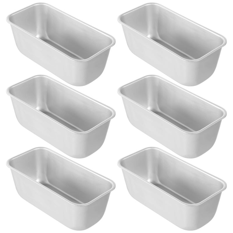 6 Pcs Aluminum Alloy Rectangular Bread Loaf Pans For Baking Brownies And Cakes - Image 5