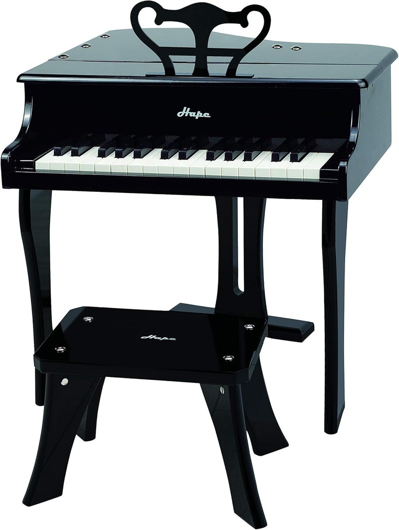 هيب Hape Happy Grand Piano آلة موسيقية للأطفال الصغار – لوحة مفاتيح خشبية بـ 30 مفتاحًا، تصميم بحجم الأطفال، يعزز التنسيق بين اليد والعين، يشجع الإبداع، من سن 3 سنوات فما فوق - Image 3