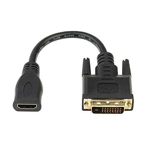 Anbear Bi-Directional HDMI Female to DVI-D(24+1) Male Adapter, 1080P DVI to HDMI Conveter (1, Black) - Image 1