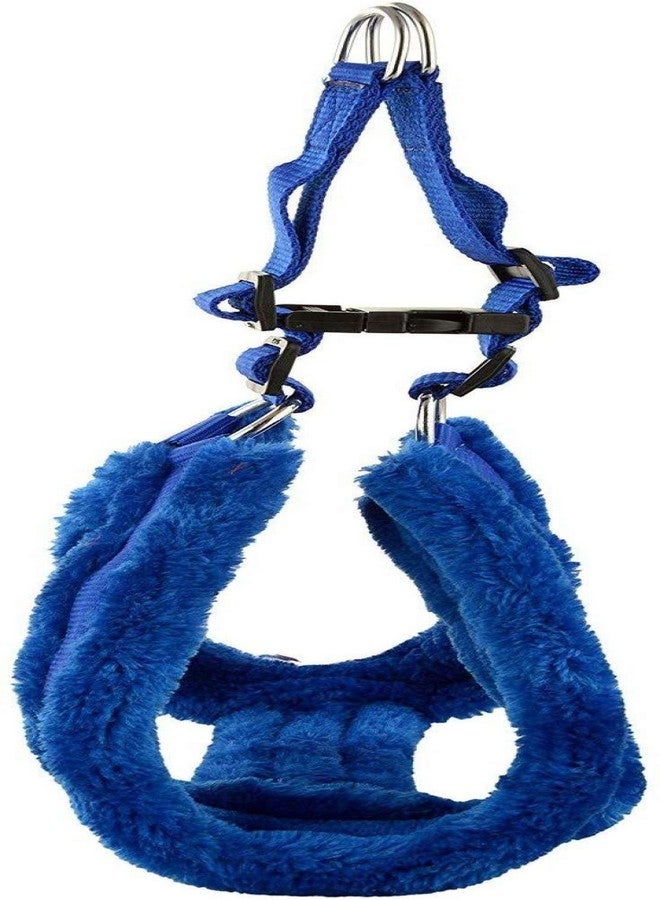 Eagle Pets Nylon Adjustable Dog Harness with Fur 1.25 inch Large - Red (Chest Size : 28-34) for Large Size Dogs. (Blue, Medium) - Image 2