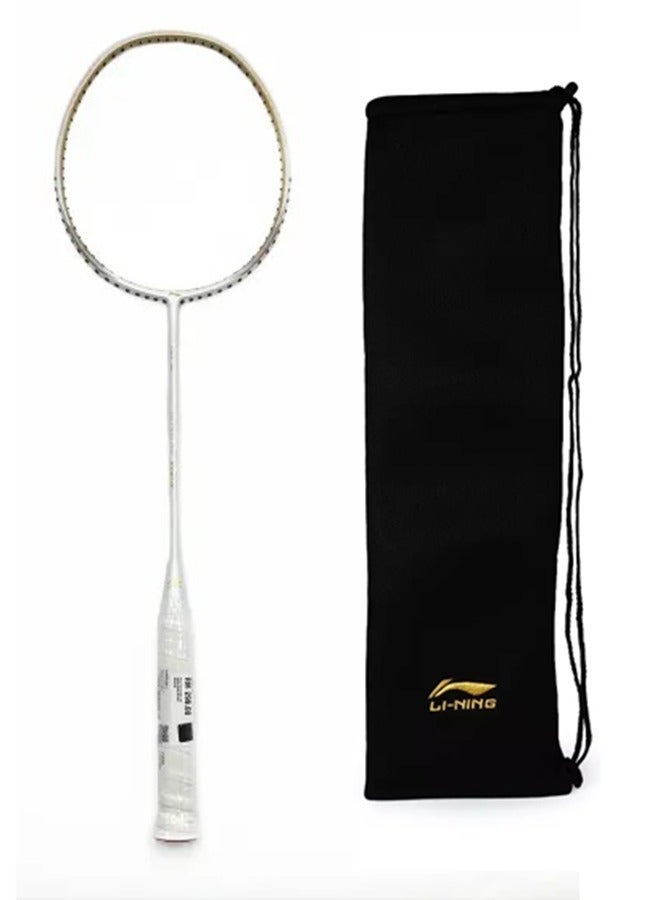 Li_Ning Wind Lite 700 Carbon Graphite Badminton Strung Badminton Racket with Full Racket Cover (White/Gold) - Premium Badminton Racquets for Performance, Durability and Everyday Use