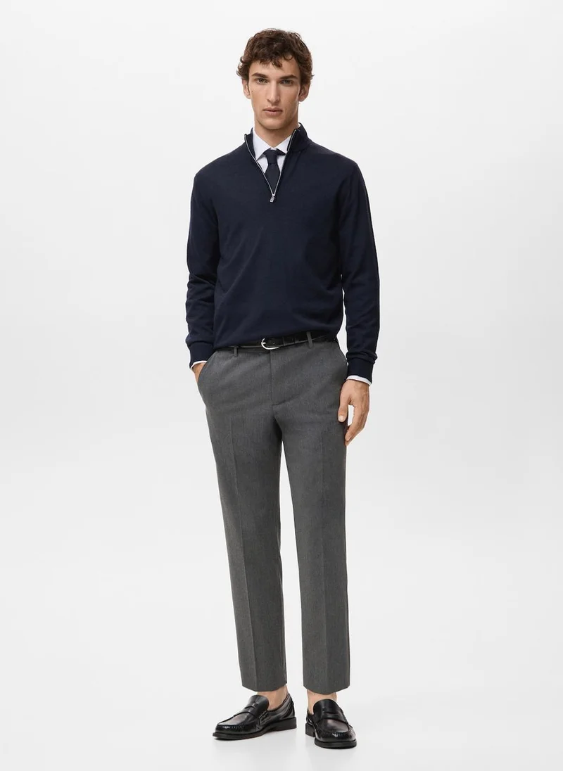 Mango Man  Bologna cropped slim-fit trousers for Men | Best Price UAE