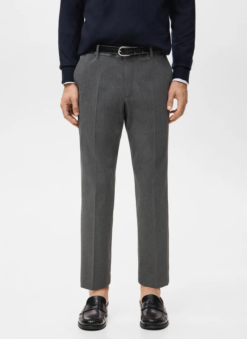 Mango Man Bologna cropped slim-fit trousers