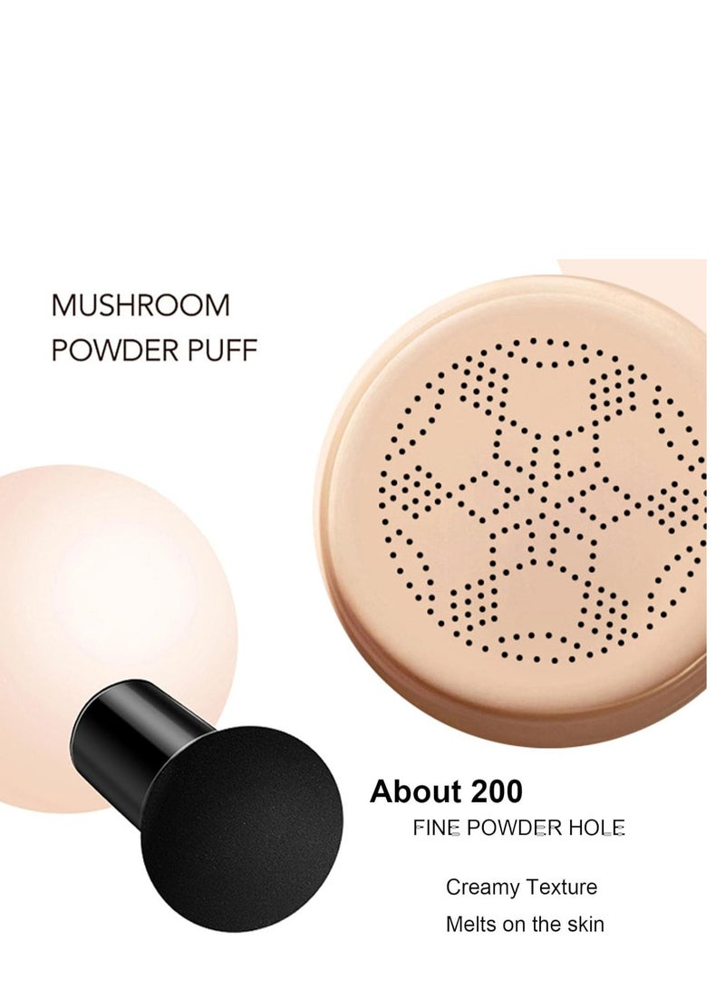 OCHEAL Mushroom Head Air Cushion CC Cream Foundation, Moisture Cushion CC Cream Full Coverage of Blemishe, Even Skin Tone Makeup Base Primer, Long Lasting Waterproof Air Cushion CC Cream (Natural) - Image 5