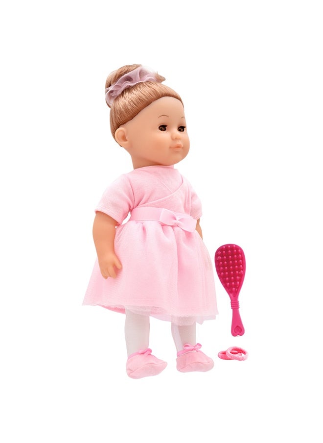 dolls world Charlotte 14 inch Soft Doll Sleeping Eyes With Hair & Accessories from Peterkin gift for kids of Age above 18 months  - Image 4