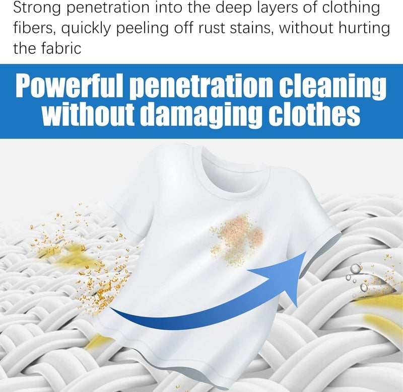 Fabric Rust Stain Remover (100ml), Strong Waterless Cleaner for Clothes – Emergency Stain Rescue and Laundry Cleansing Agent – Effective Rust and Stain Remover for Garments - Image 3