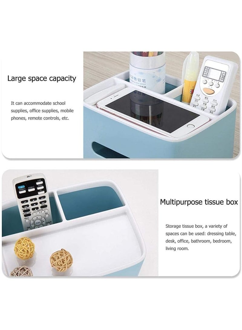 Alissa Tissue Holder with Storage Box – Free-Standing Countertop Dispenser for Bathroom, Kitchen, or Bedroom – Flat Top for Phone Placement  - Image 2