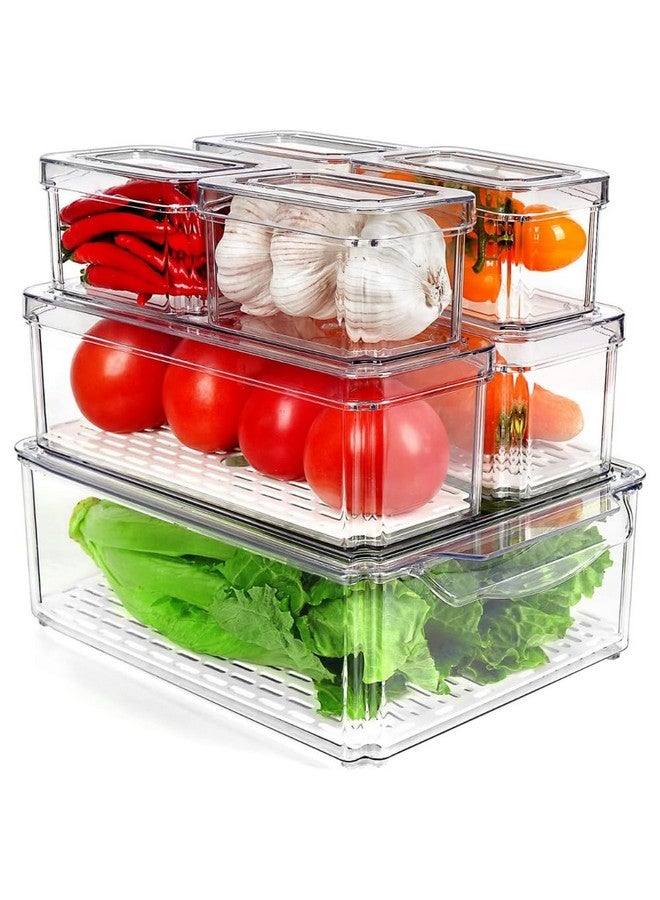 HouseWarming Fridge Storage Boxes Set of 7 - Fridge Storage Containers, Stackable & BPA Safe Container for Kitchen Storage Set, Kitchen Storage Organizer, Vegetable Storage Box - Image 1