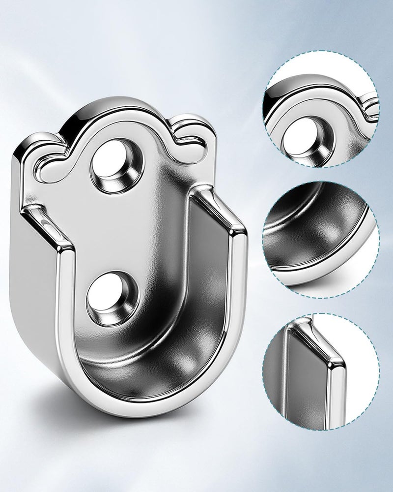 Proxima Direct Closet Rod Support, 6 PCS 25 mm Stainless Steel Heavy Duty Closet Pole Sockets Flange Rod End Holder with Screws - Image 3