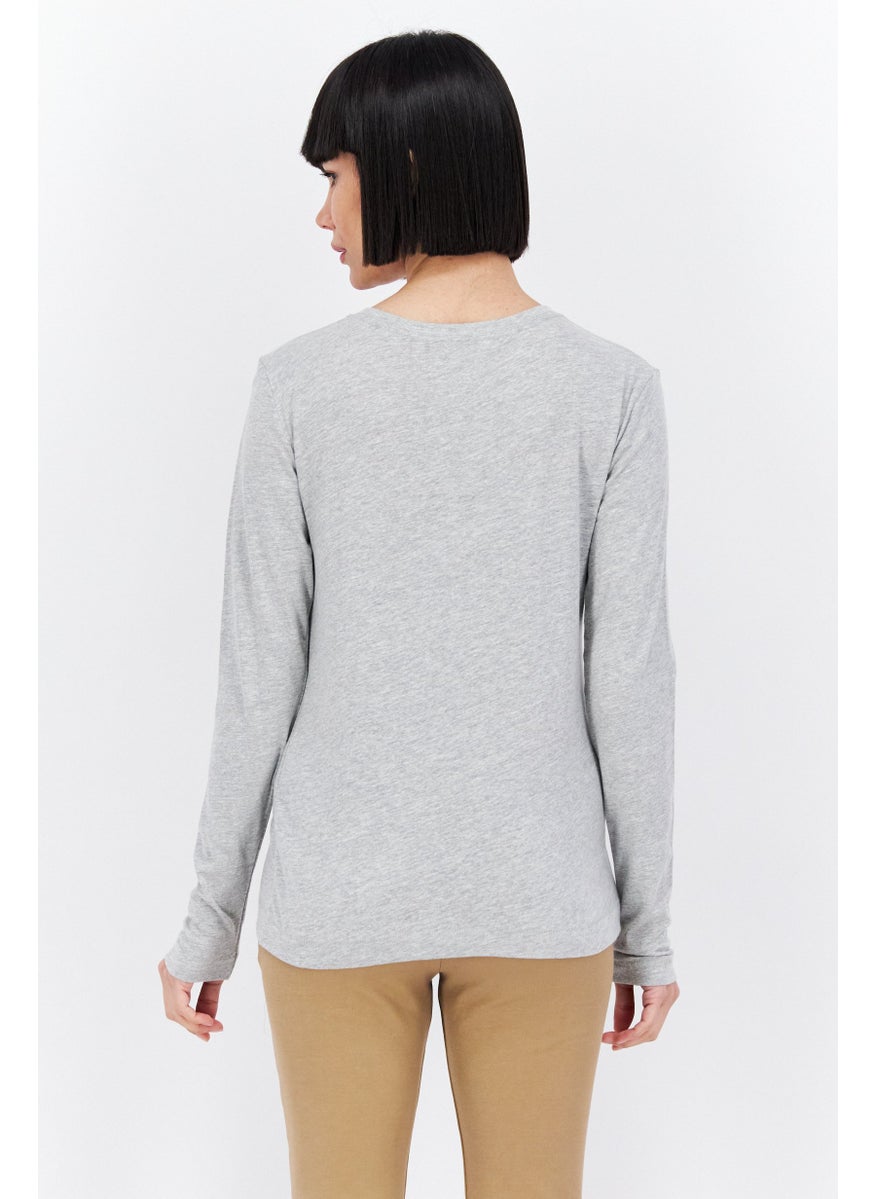 Champion Women Sportswear Fit Long Sleeve Training Tops, Grey  - Image 2