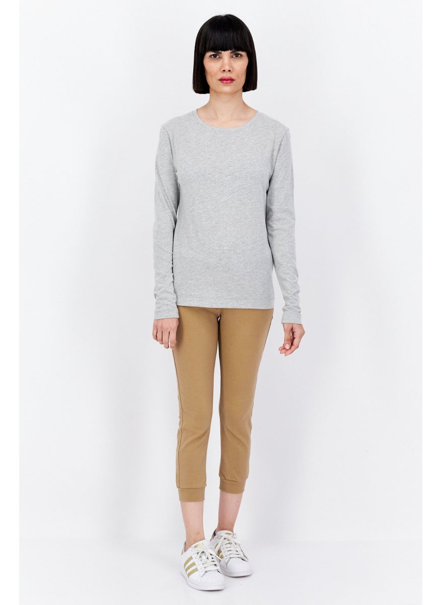 Champion Women Sportswear Fit Long Sleeve Training Tops, Grey  - Image 4
