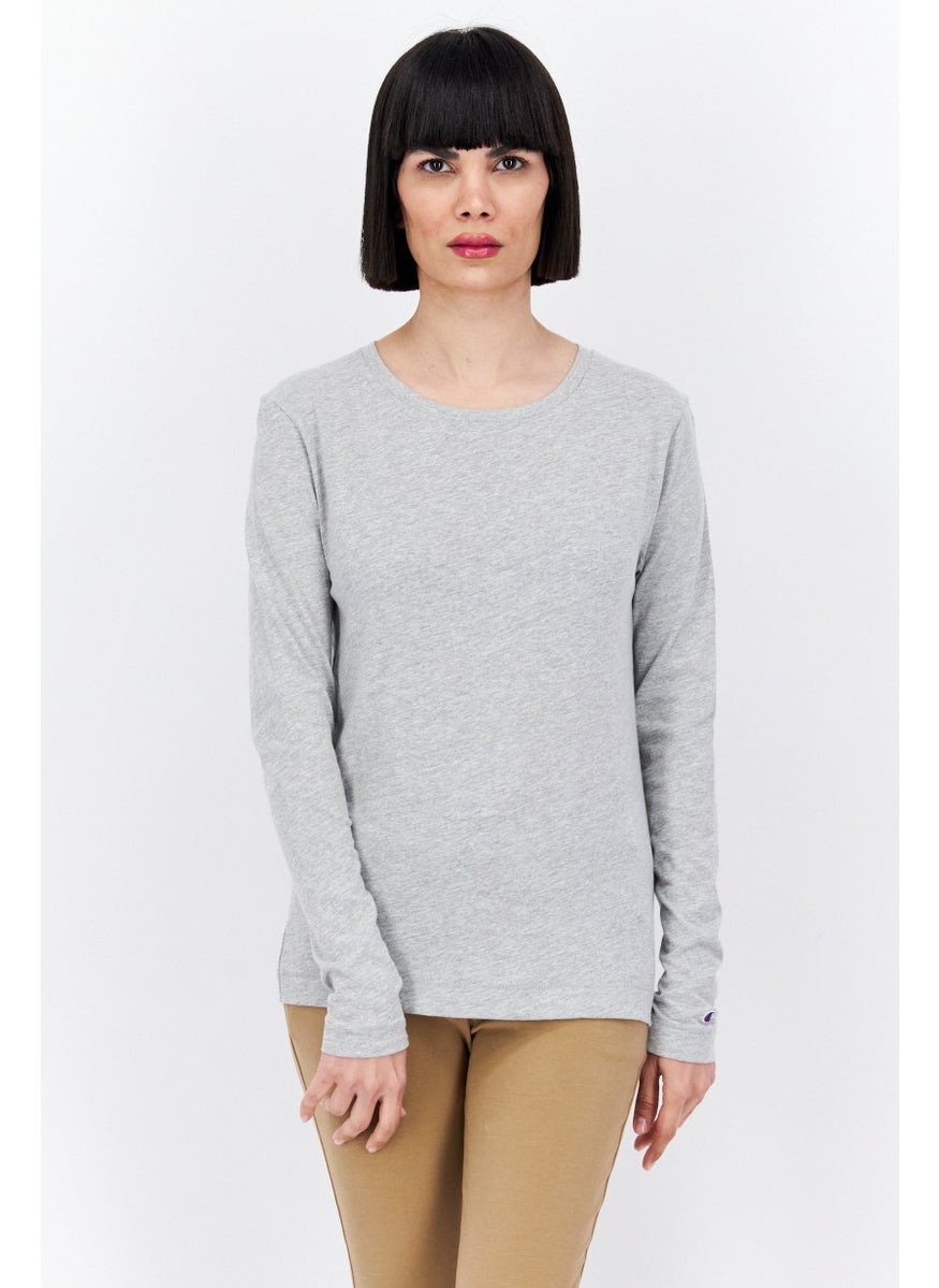 Champion Women Sportswear Fit Long Sleeve Training Tops, Grey  - Image 1