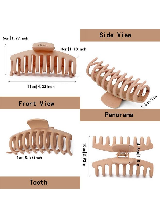 Yanwenx 8 Pcs Hair Clips Large Claw Hair Clips for Thick Hair No Slip, Strong Hold Big Hair Claw Banana Hair Claw Clips for Women and Girls Hair Accessories Gifts - Image 3