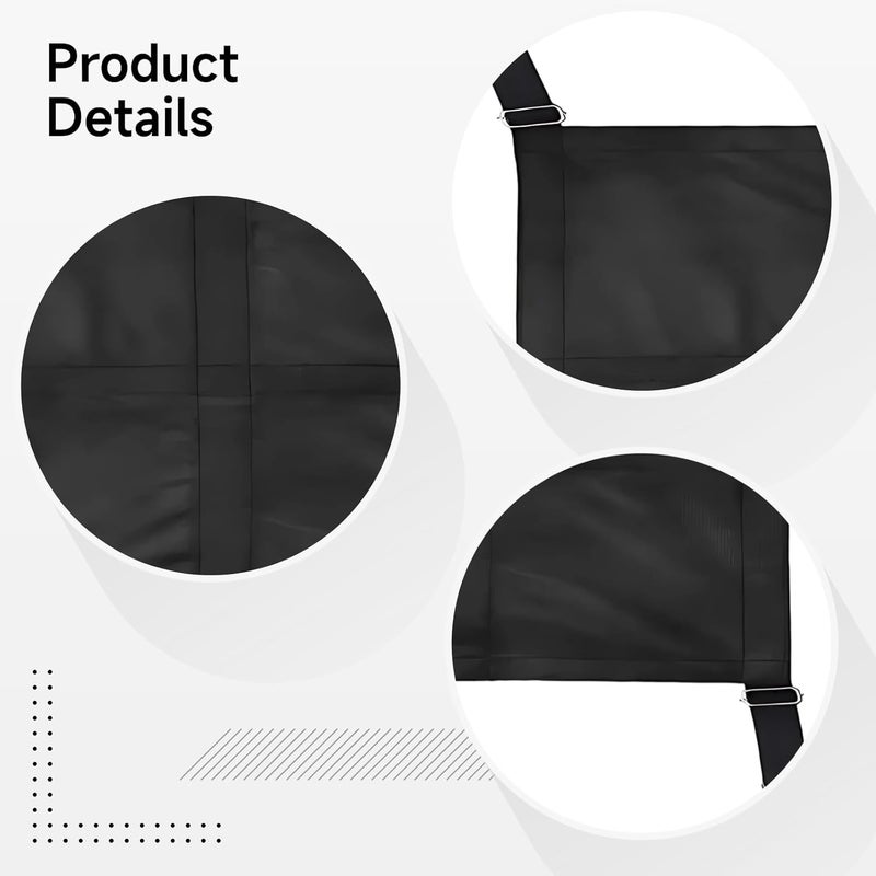 Horse Stall Guard 27 X 19 in, Oxford Cloth Protective Fence, Adjustable 8.3-15.4 in, Black, Horse Stall Accessories - Image 3